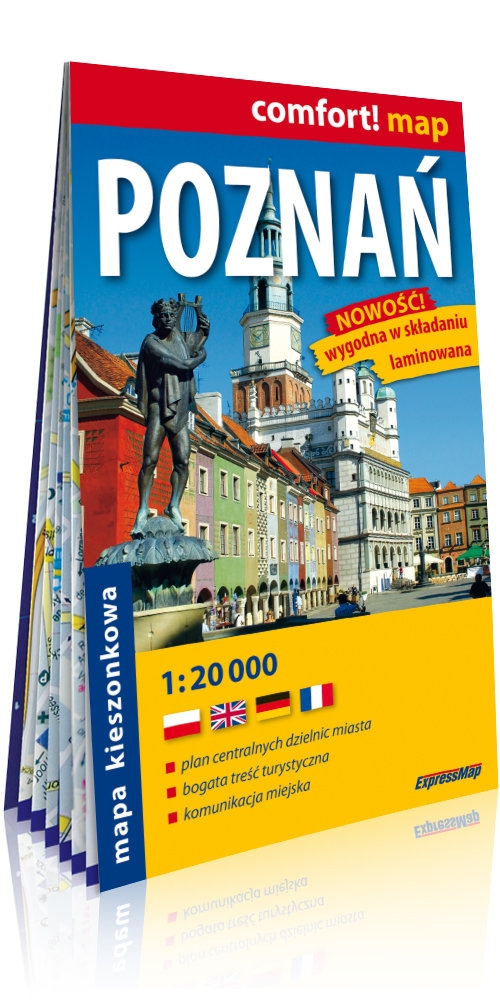 Poznań kieszonkowy laminowany plan miasta 1:20 000