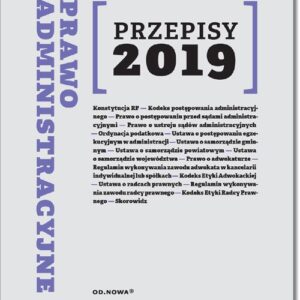 Prawo Administracyjne Przepisy 2019