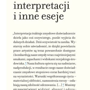 Przeciw interpretacji i inne eseje