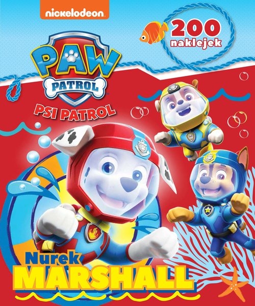 Psi Patrol 200 naklejek część 2. Nurek Marshall/Nurek Rocky