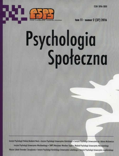 Psychologia społeczna 2/2016