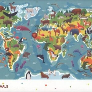 Puzzle mapa zwierząt zwierzęta 80