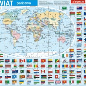 Puzzle ramkowe Świat administracyjna