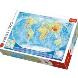 Puzzle Wielka mapa fizyczna świata 4000