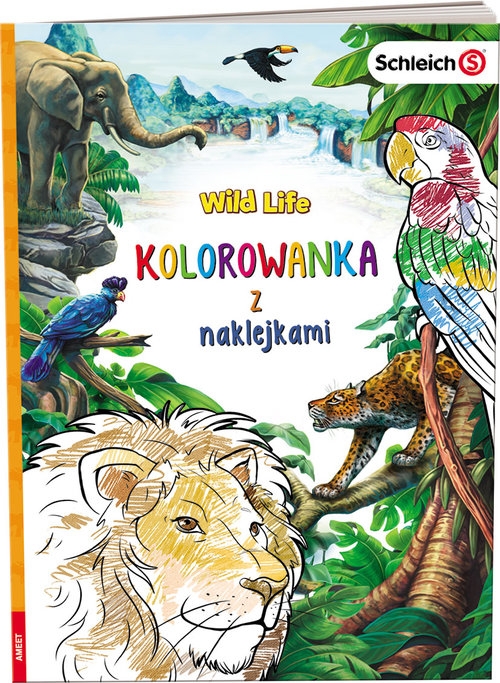 SCHLEICH Wild Life Kolorowanka z naklejkami. NA-8101