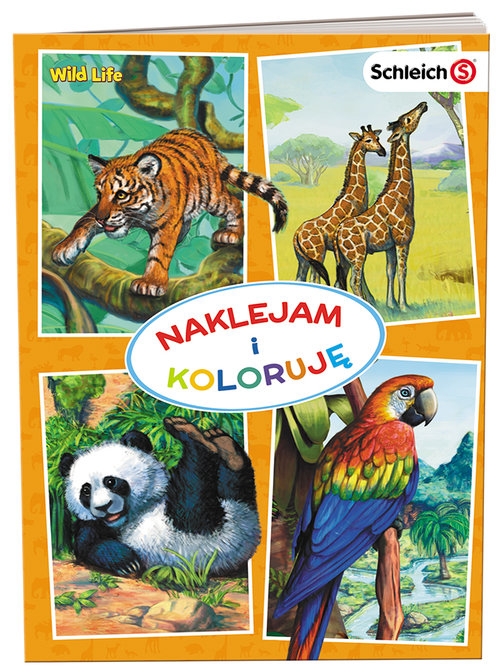 SCHLEICH Wild Life Naklejam i koloruję. NAK-8101