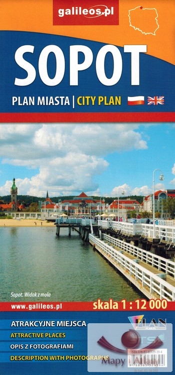 Sopot - plan miasta wersja polsko-angielska
