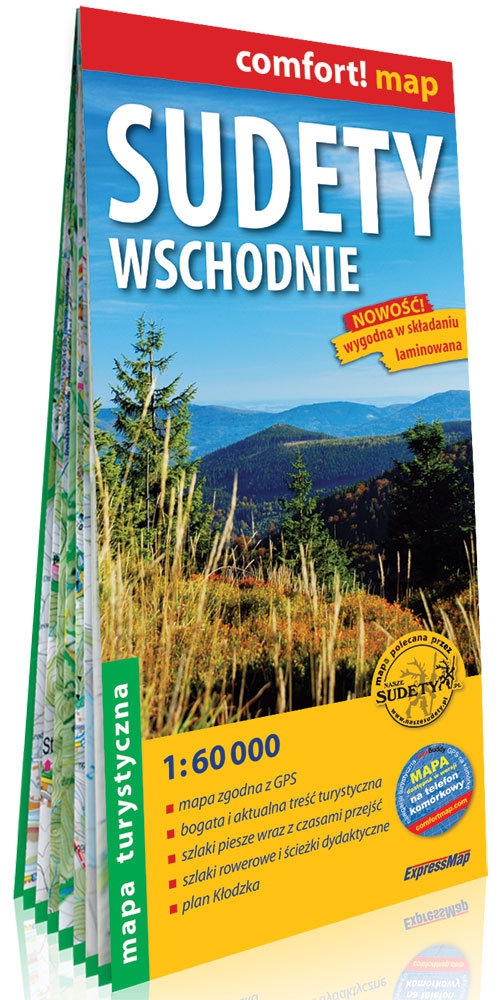 Sudety Wschodnie laminowana mapa turystyczna 1:60 000