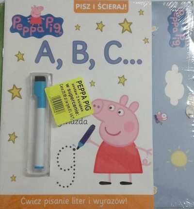Świnka Peppa A,B,C/Porysujmy razem (zestaw)