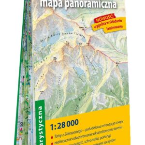 Tatry Mapa panoramiczna; laminowana mapa turystyczna 1:28 000