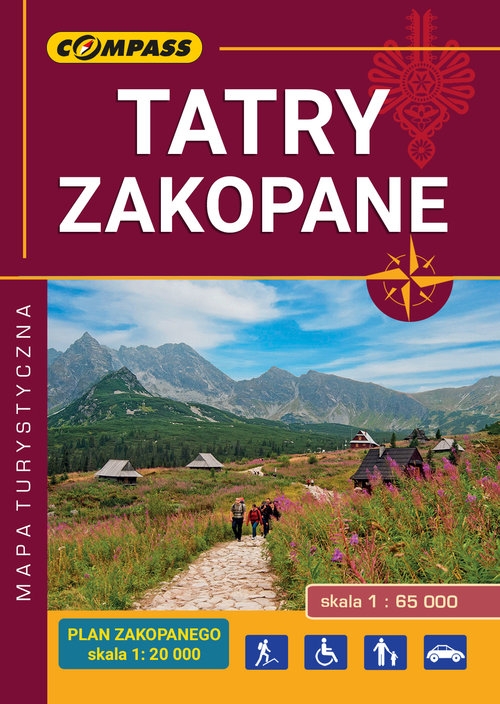 Tatry Zakopane. kieszonkowa mapa foliowana