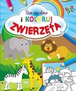Ucz się słów i koloruj. Zwierzęta