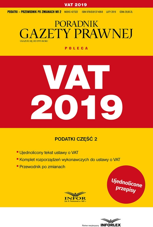 Vat 2019. Podatki-Przewodnik po zmianach 2/2019