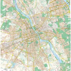 Warszawa mapa ścienna laminowana