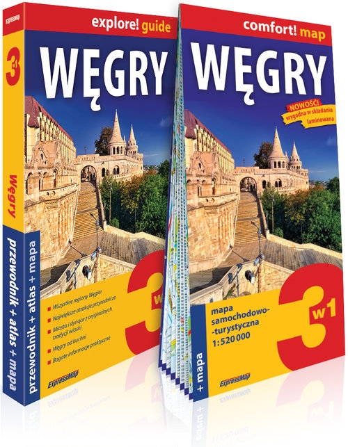 Węgry explore! guide. 3w1: przewodnik + atlas + mapa