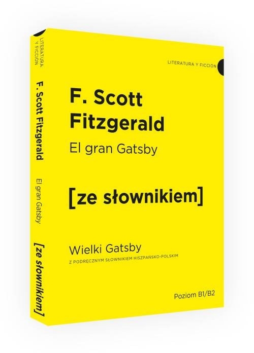Wielki Gatsby wersja hiszpańska z podręcznym słownikiem