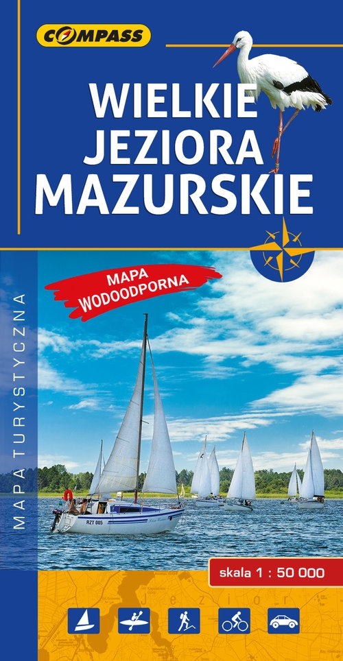 Wielkie Jeziora Mazurskie 1:50 000 mapa laminowana
