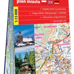 Zakopane i okolice papierowy plan miasta 1:15 000
