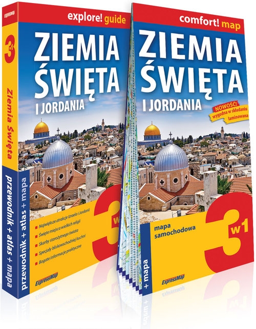 Ziemia Święta i Jordania 3w1: przewodnik + atlas + mapa. explore! guide